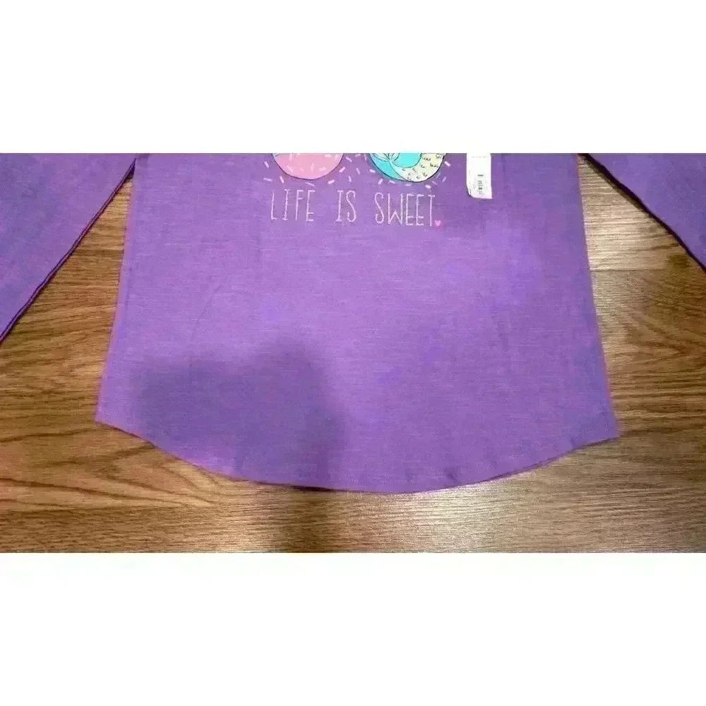NWT SO Girl's Purple Long Sleeve Shirt "Life Is Sweet", Size XL (14/16) - Picture 5 of 10